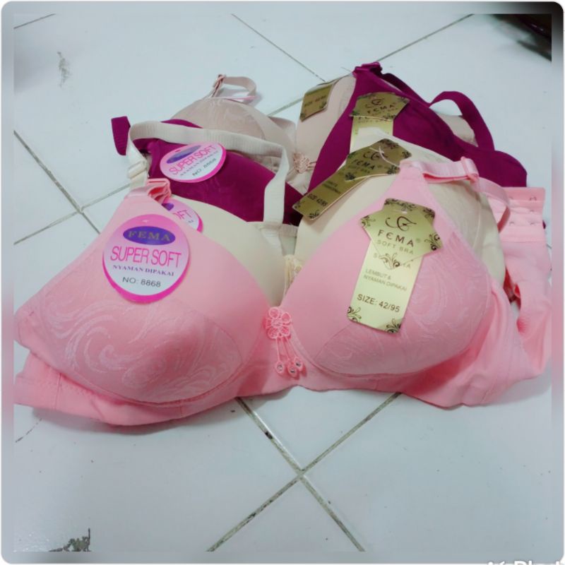 ecer bra/bh wanita fema (8868) pengait 3 tanpa kawat
