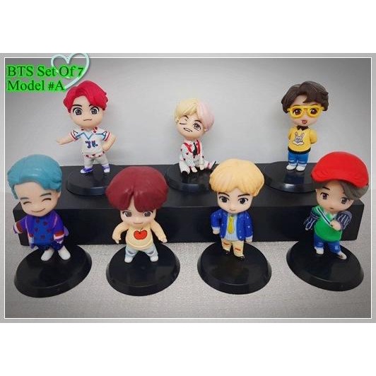 Set Of 7 Mini Figure BTS Tiny Tan MIC DROP - Pajangan BTS Tiny Tan