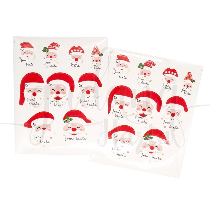 Sticker Kepala Santa Sticker Motif Christmas Santa Unik GH 303009