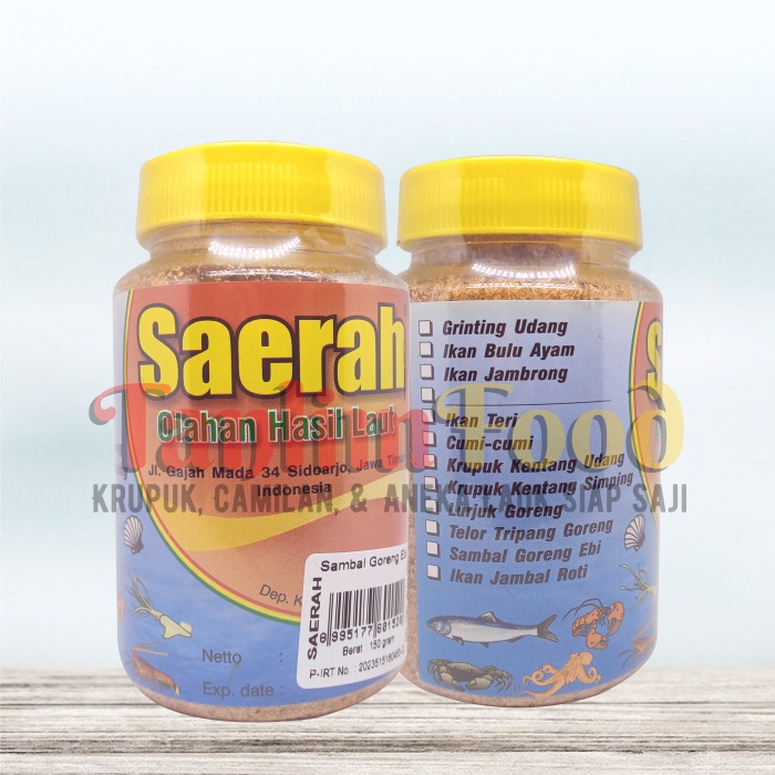 Sambal Goreng Ebi Saerah / Olahan Hasil Laut Ny. Siok asli Sidoarjo - 150gram