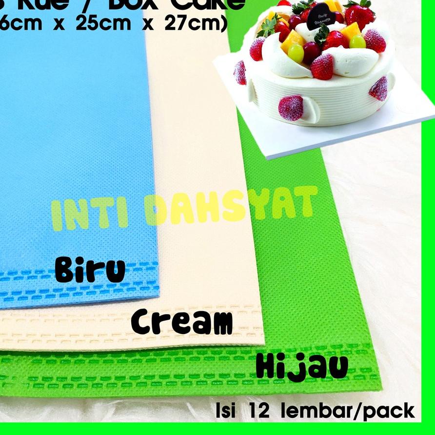 

NEW Tas KUE / Box Cake Spunbond Goodie Bag Size 25 (isi 12lembar) 26cm x 25cm x27cm Tas Nasi Kotak B