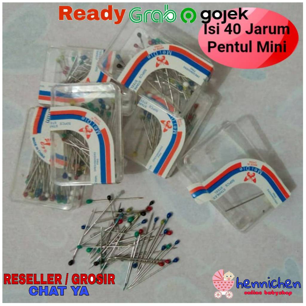 jarum pentul mini / jarum hijab isi 40 pcs