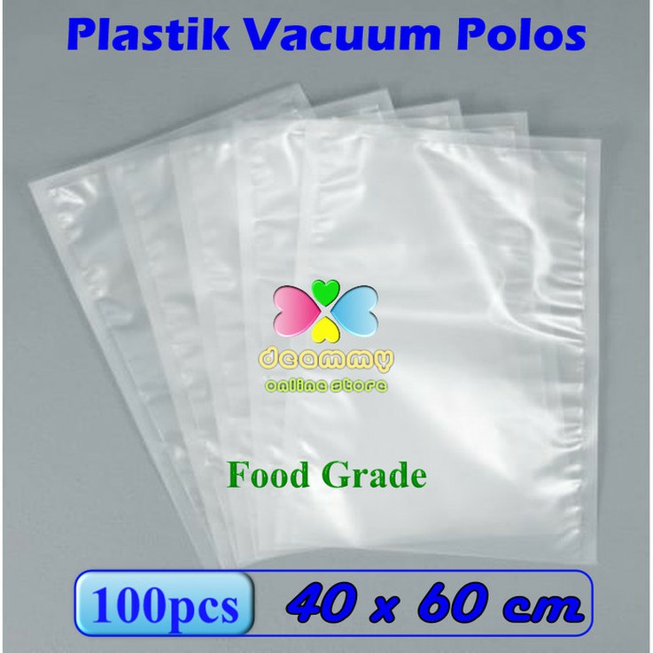 100pcs Plastik Vakum Bag Polos 40x60 cm, Plastik Vacum Bag Sealer, Plastic Vacuum Bag