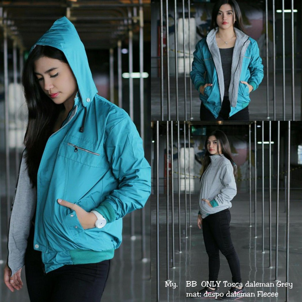 Jaket Parasut Wanita/Jaket Bolak Balik Wanita/Jaket BB Only