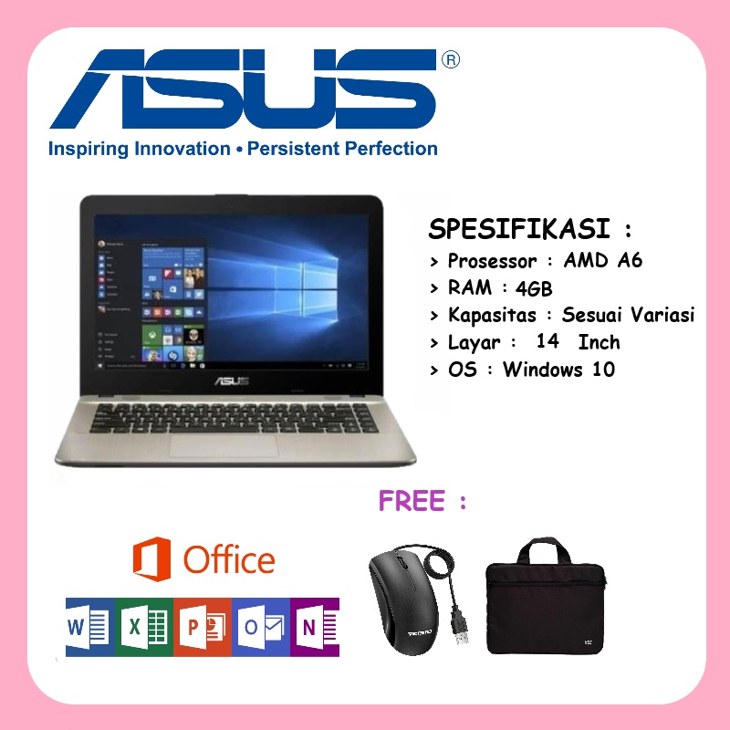 Laptop Asus X441B Amd A6 RAM 4GB Windows 10