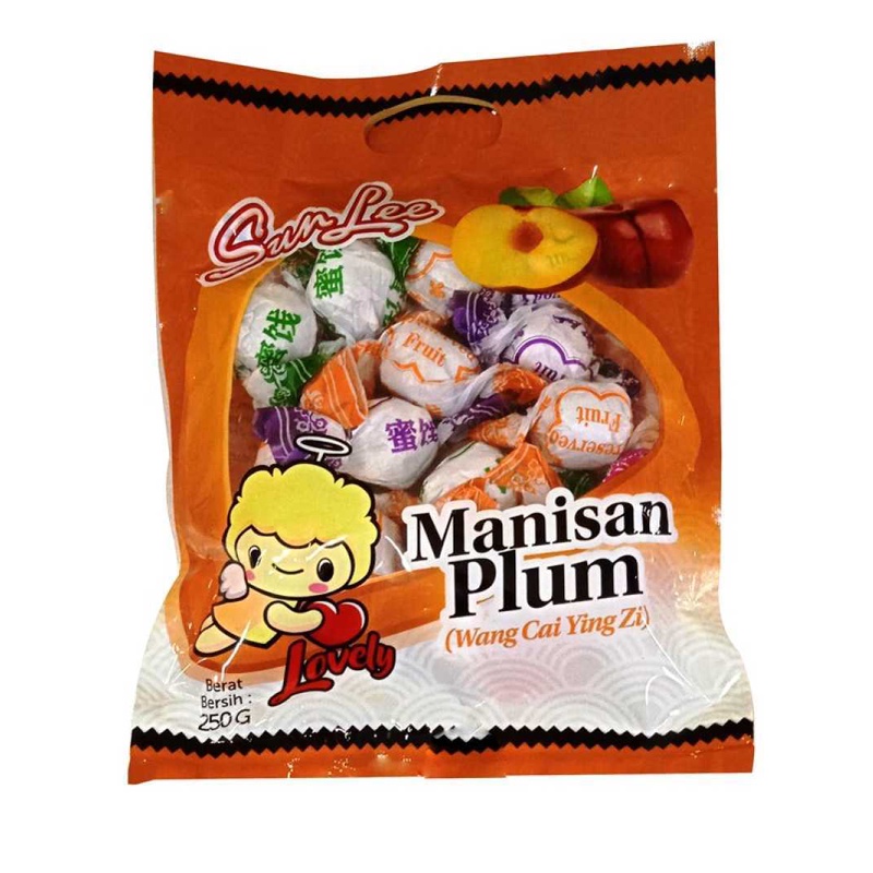 

SUN LEE / SUNLEE MANISAN BUAH PLUM WANG CAI YING ZI 250GR [MM/KS]