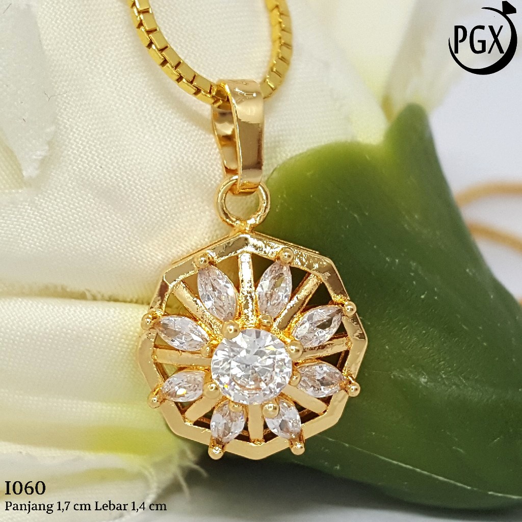 PGX Liontin Kalung Xuping Wanita Aksesoris Fashion Perhiasan Lapis Emas  - I060