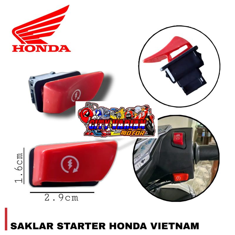 Saklar Starter Warna Merah Vietnam Honda Saklar cut off pengganti idling stop merah original vietnam