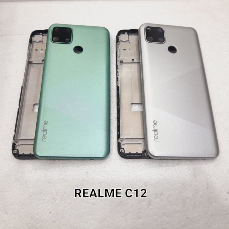 HOUSING FULLSET FRAME+BACKDOOR KESING CASING TUTUP BELAKANG REALME C15 ORIGINAL