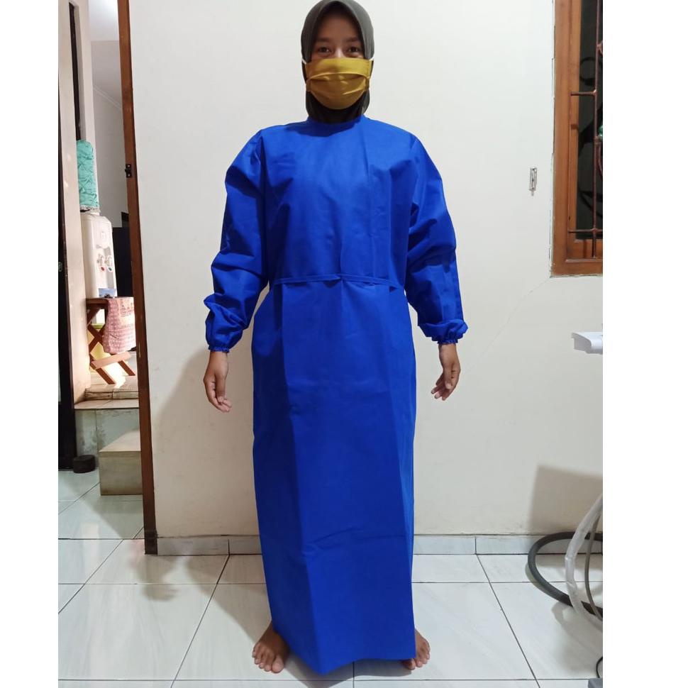 MLP.16Ap22ᴬ– APD Gown Panjang 130cm Spunbond 75 gsm / gamis apd / apd gamis / hazmat / coverall