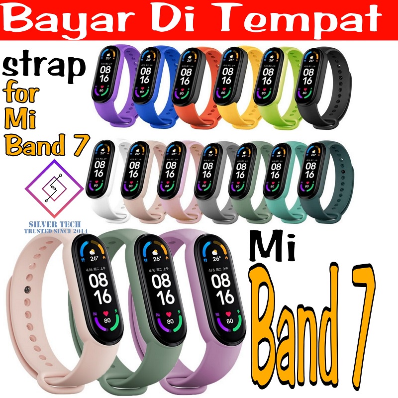 Silvertech Strap Kompatible Mi band 7 kualitas original super lembut Tali Pengganti Jam Mi band 7 | tali saja tanpa jam