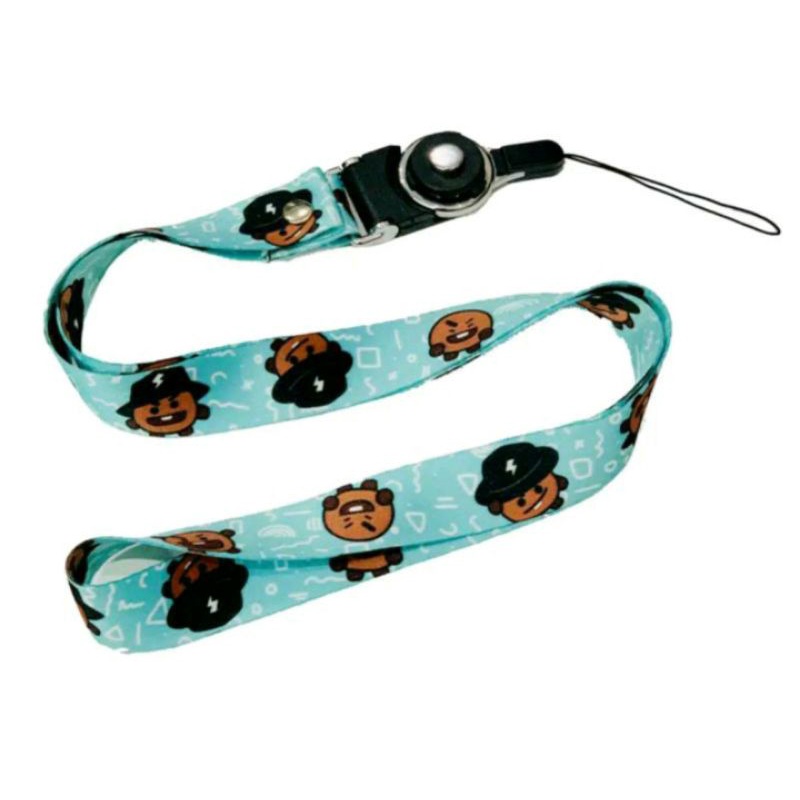 STRAP HP BT21 TOMBOL KLIK  TALI GANTUNGAN HP