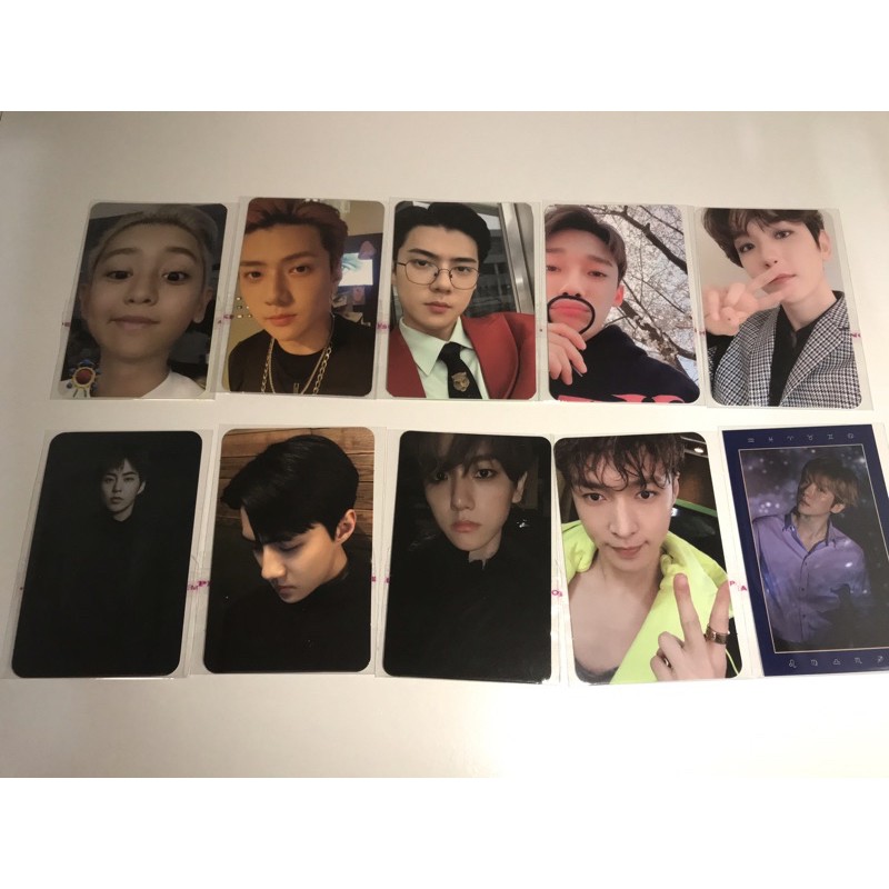 PHOTOCARD EXO OFFICIAL - CHANYEOL SEHUN BAEKHYUN XIUMIN LAY D.O SUHO LAY CHEN