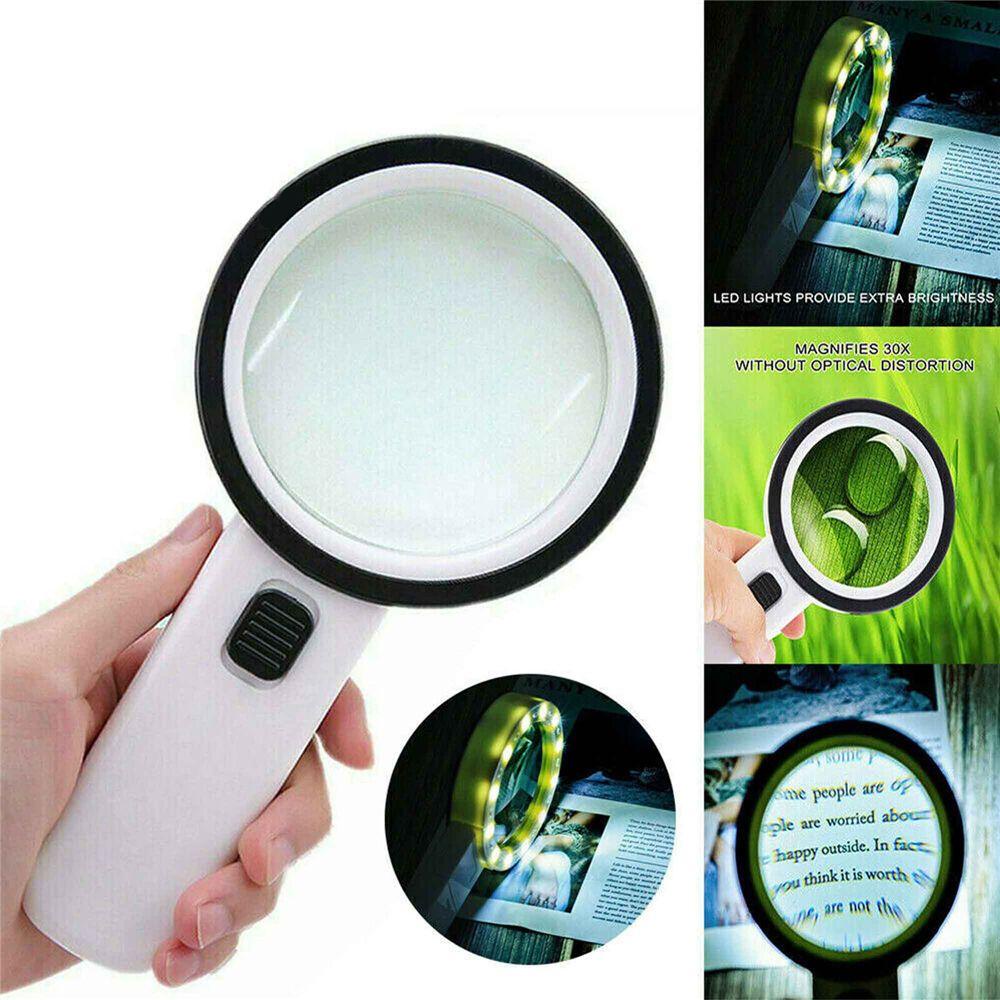 TOP Magnifier Seniors Alat Perbaikan Perhiasan Membaca Dengan LED Menyala