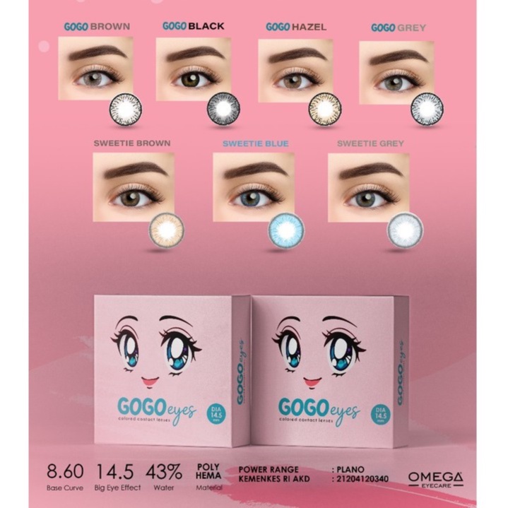 ❤ RATU ❤ Softlens Gogo Eyes by Omega Eyecare Normal | Soflens Dia 14.5mm