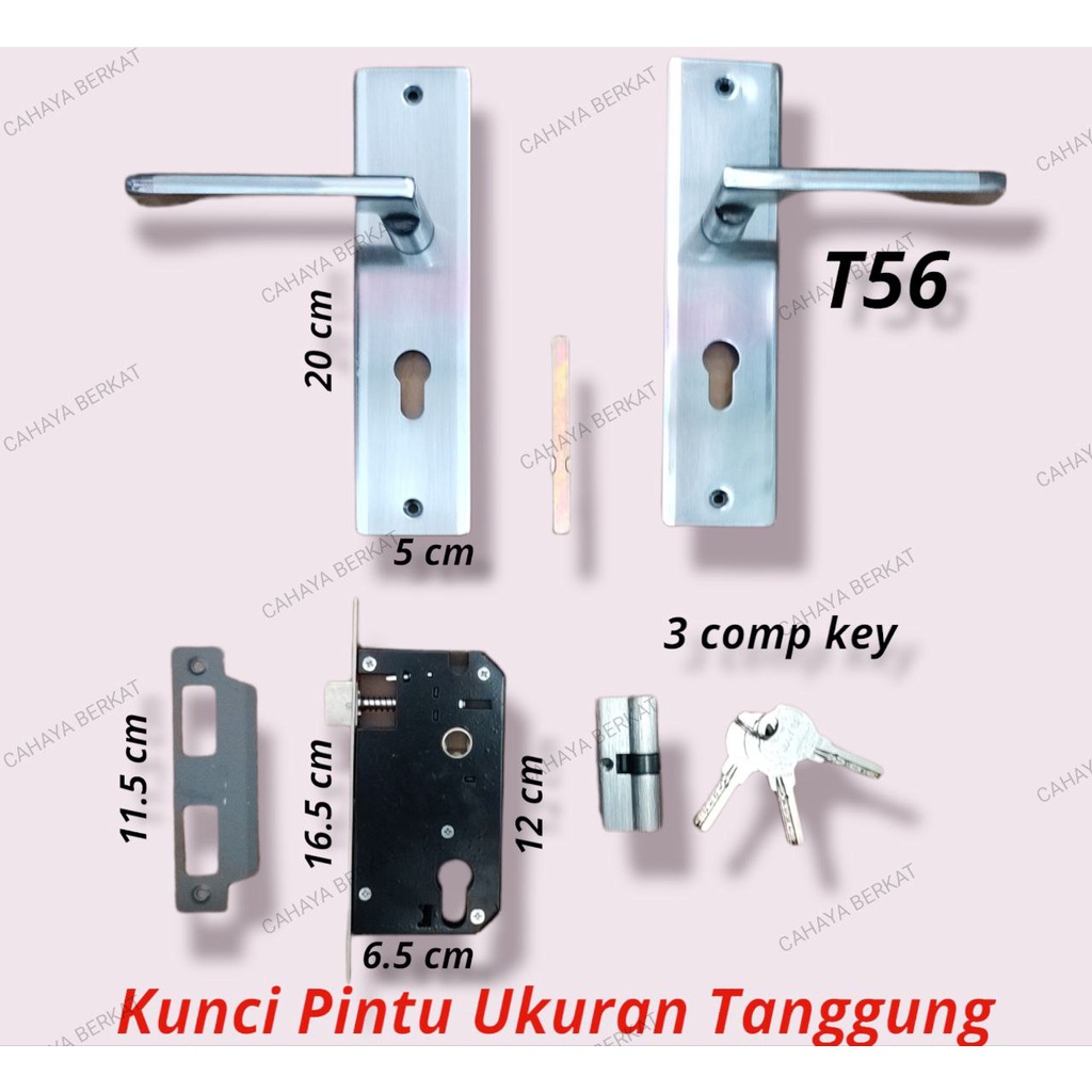 Handle Kunci Pintu / Pegangan Ukuran Tanggung Sedang PROMO TERMURAH