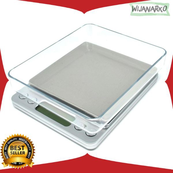 Timbangan Dapur Mini Digital Platform Scale 1kg 0.1g - i2000 TBG11