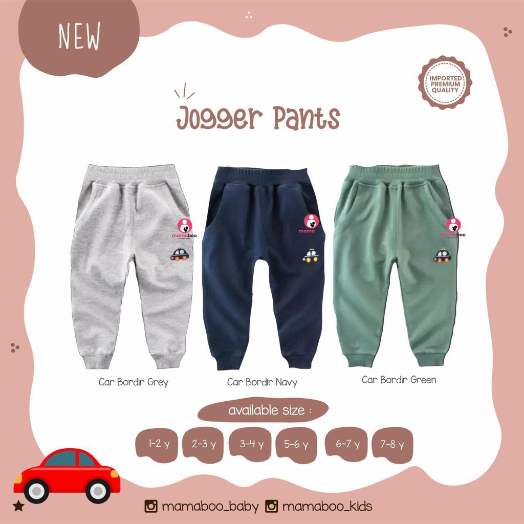 Jogger Pants Car Bordir