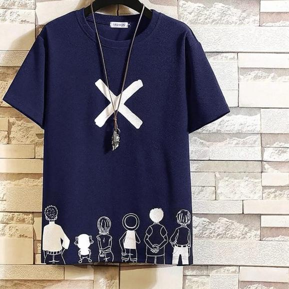 KAOS DISTRO ANIME ONE PIECE NAKAMA / KAOS DISTRO PRIA / TSHIRT ANIME - Kuning