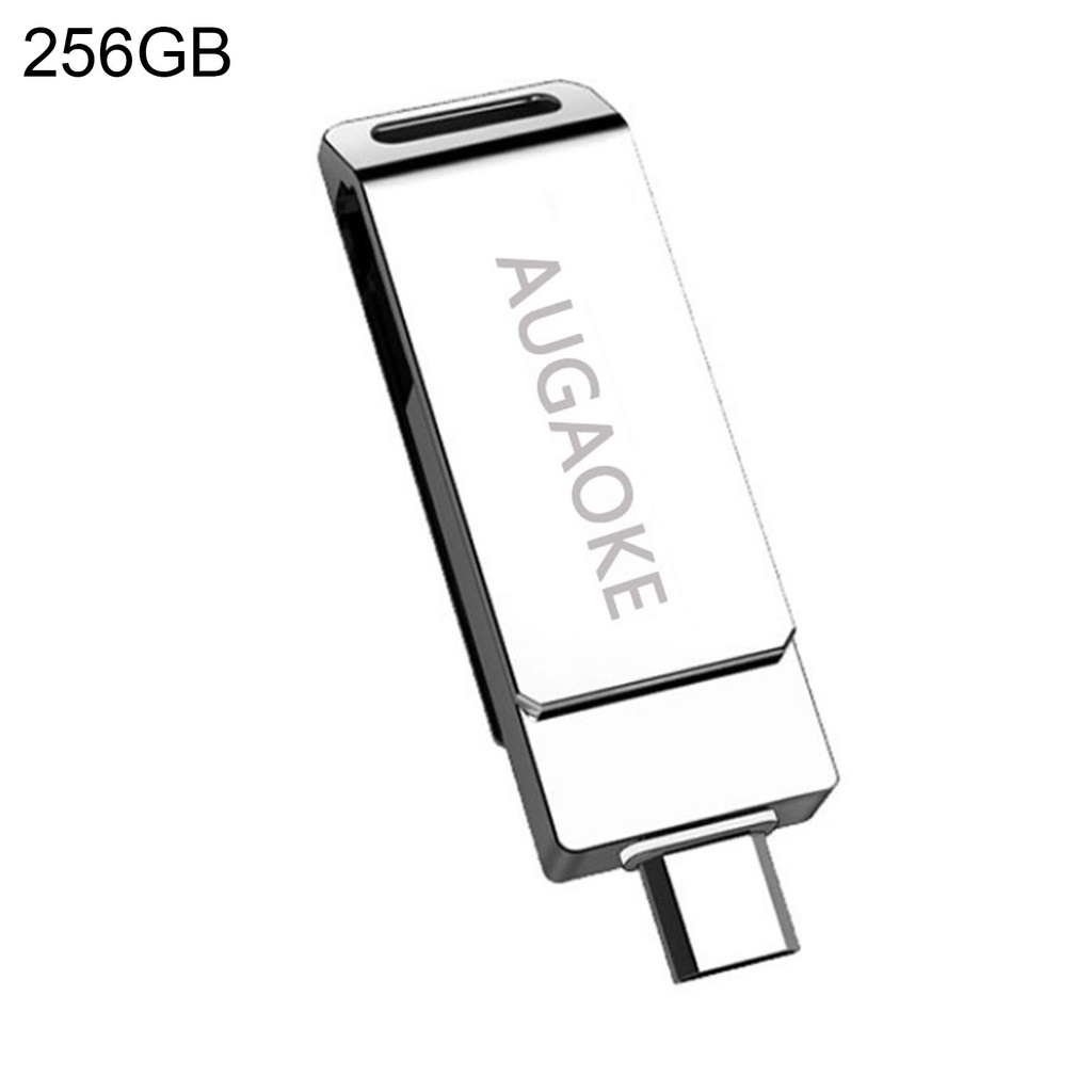 (Huluboy) Augaoke 256 / 512GB / 1TB / 2TB Flashdisk USB 3.0 High Speed Anti Air Bahan Metal Untuk Komputer