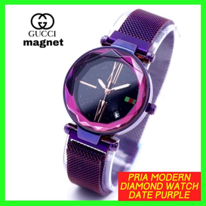 jam tangan wanita gucci analog tanggal magnet murah berkualitas