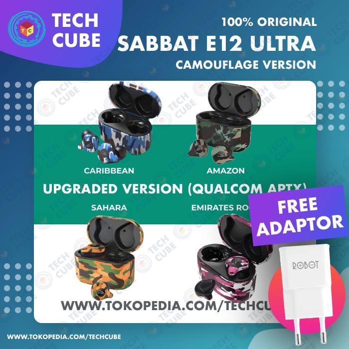 SABBAT E12 ULTRA CAMOUFLAGE QUALCOMM APTX BLUETOOTH 5.0 ALT X12 PRO