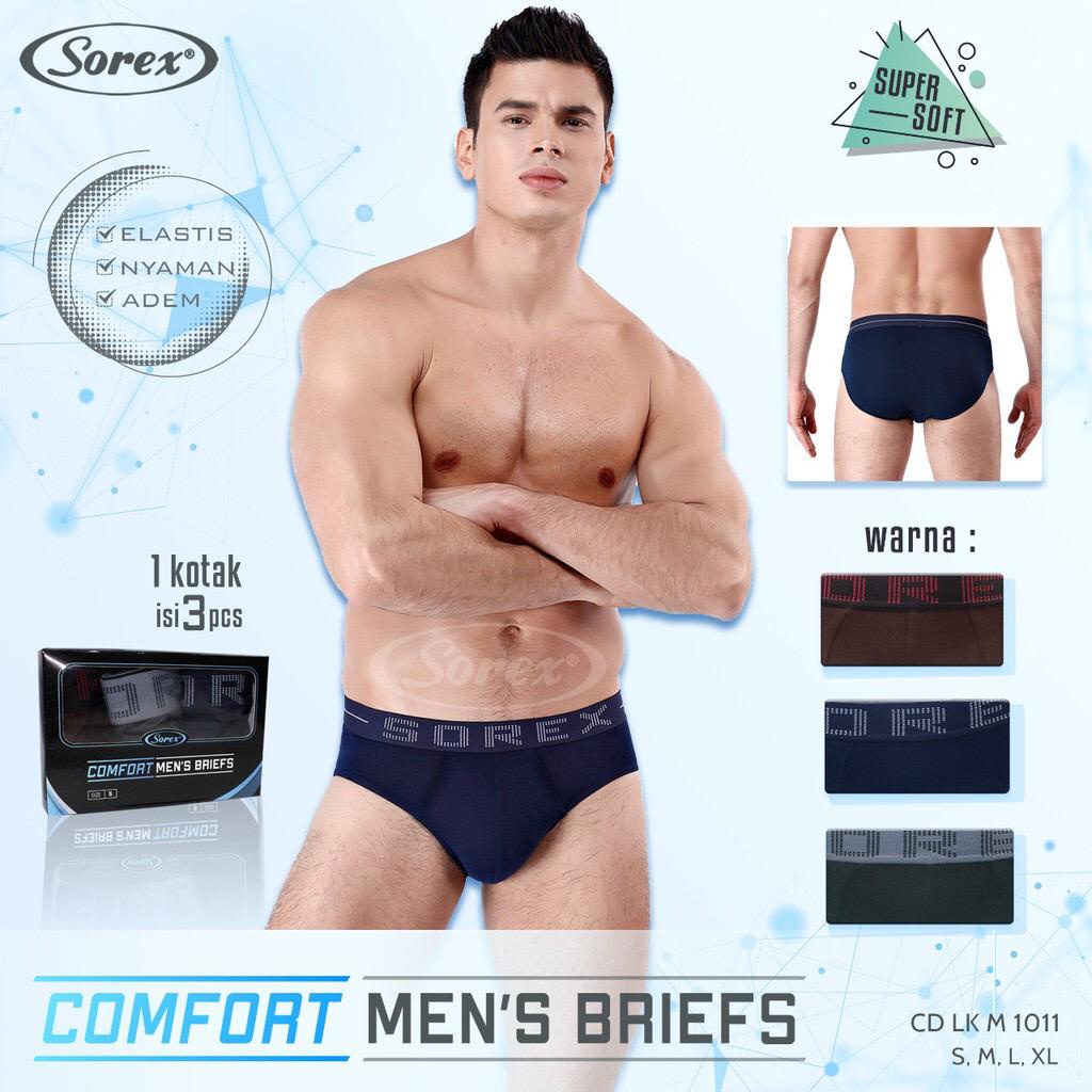 ( 1 Kotak isi 3 Pcs ) Sorex CD Comfort Men’s Briefs Super Soft CD Lk M 1011 - CD COWOK/PRIA SOREX MODEL SEGITIGA SIZE S M L XL - ARA98STORE