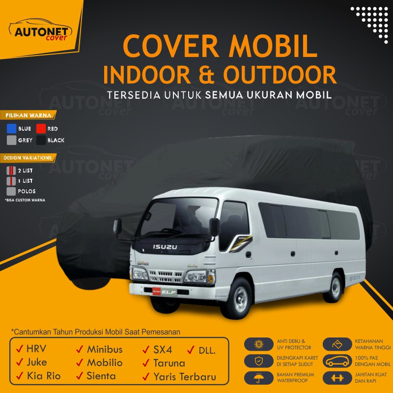 Car Body Cover outdoor Minibus Premium Autonet Sarung Mobil Selimut Anti Air Juke Kia Rio Mobilio