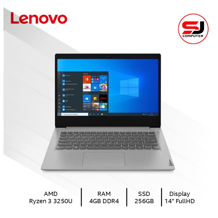 LAPTOP LENOVO IP 3-14ADA05 |RYZEN 3-3250U |RAM 4GB|SSD 256GB|WIN10|OHS|FHD