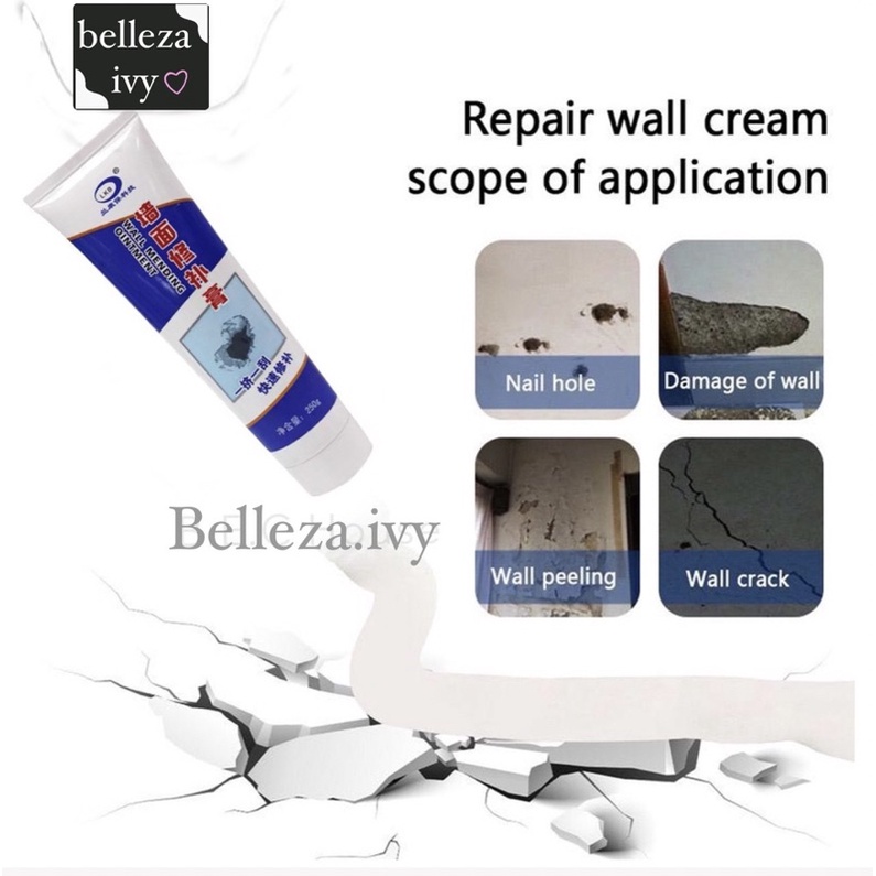 Wall Repair Pasta Dempul Penambal Dibding Retak Cream Instan Water Proof