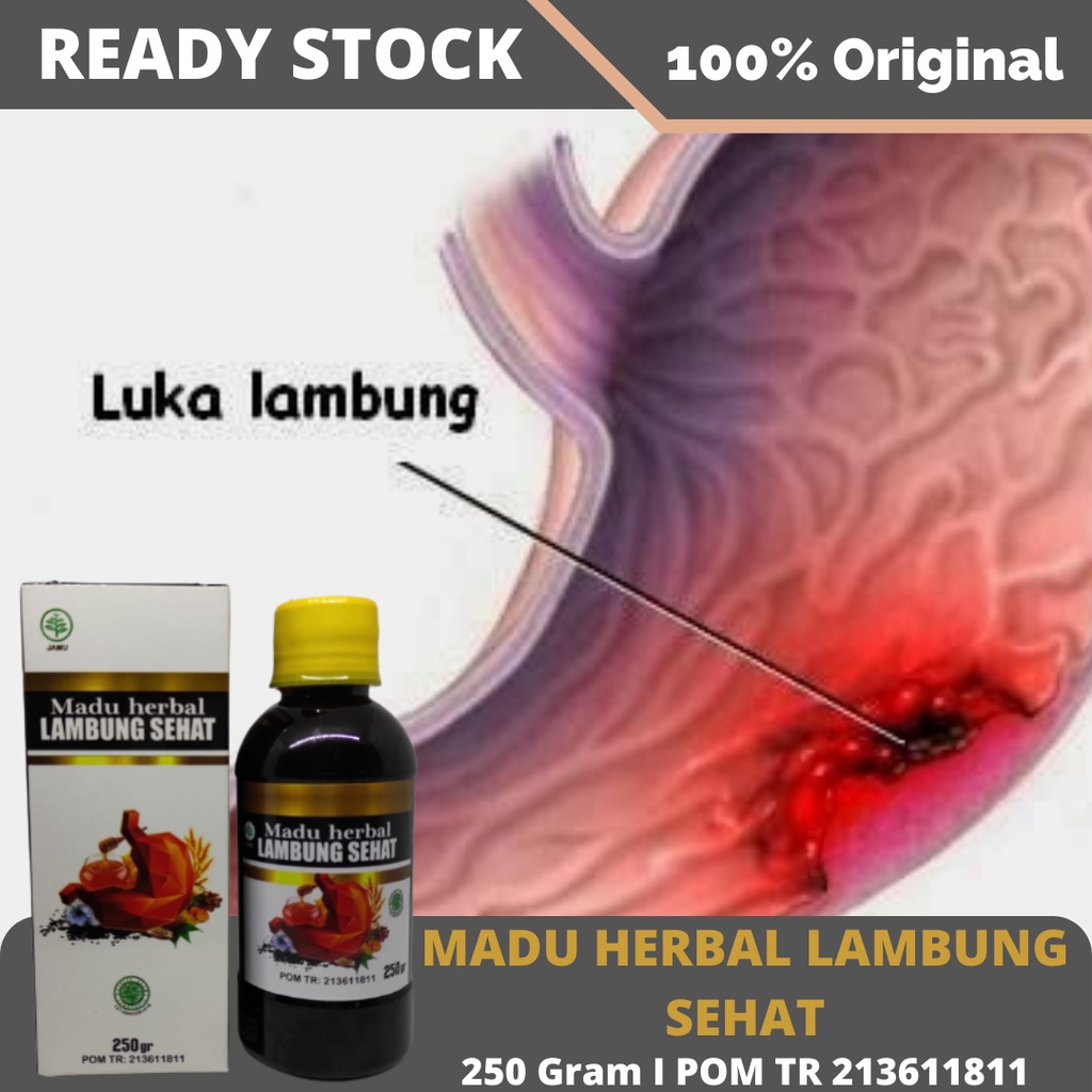 Obat Luka Lambung - Obat Infeksi Lambung - Obat Radang Lambung - Obat Tukak Lambung - Obat Asam Lambung - Obat Maag Akut &amp; Kronis - Obat Nyeri Lambung - Obat Mual / Muntah - Obat GERD - Obat Lambung Bocor Dengan Madu Herbal Lambung Sehat