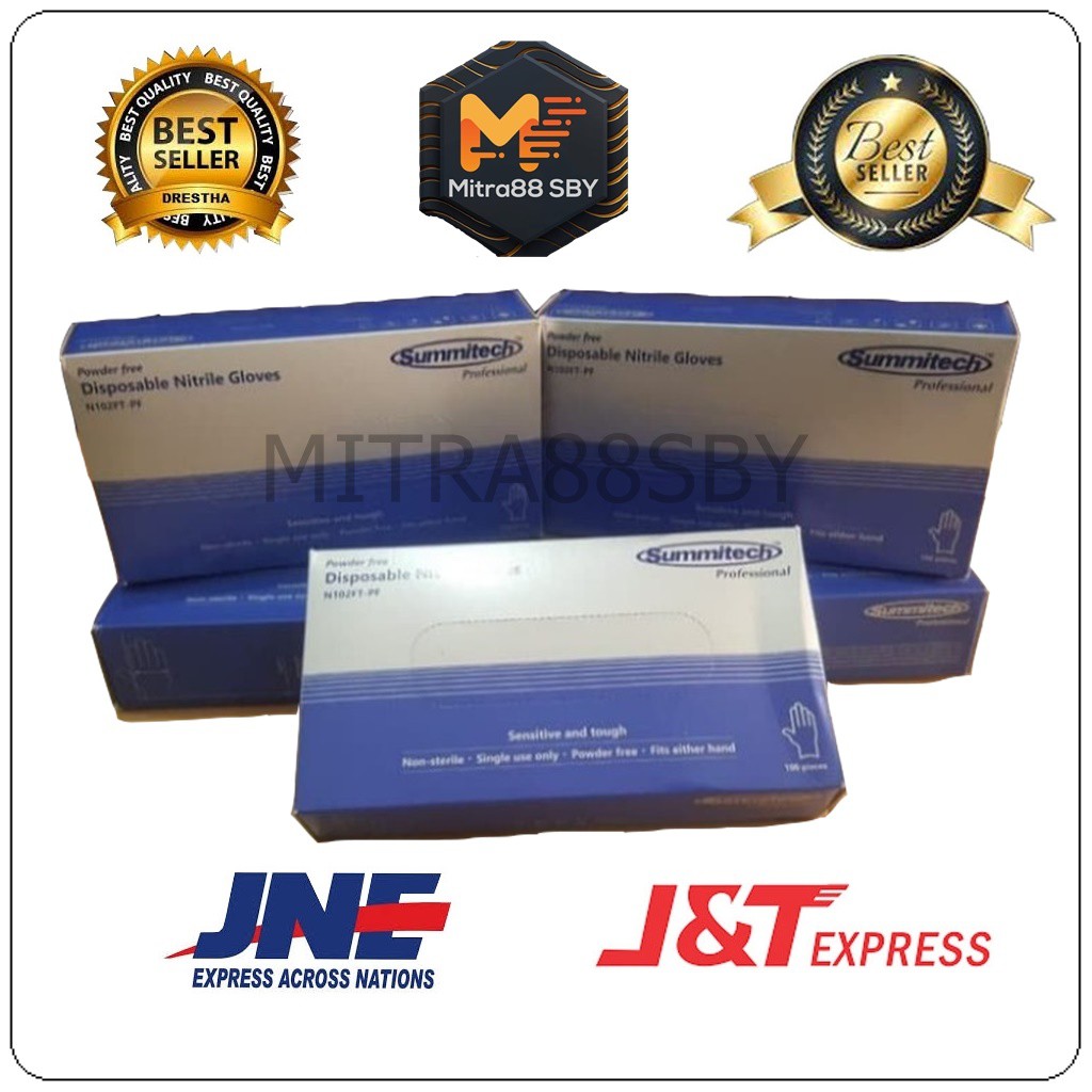 Mitra88sby Sarung tangan latex nitril medis / Safe glove latex / Latex exmination glove