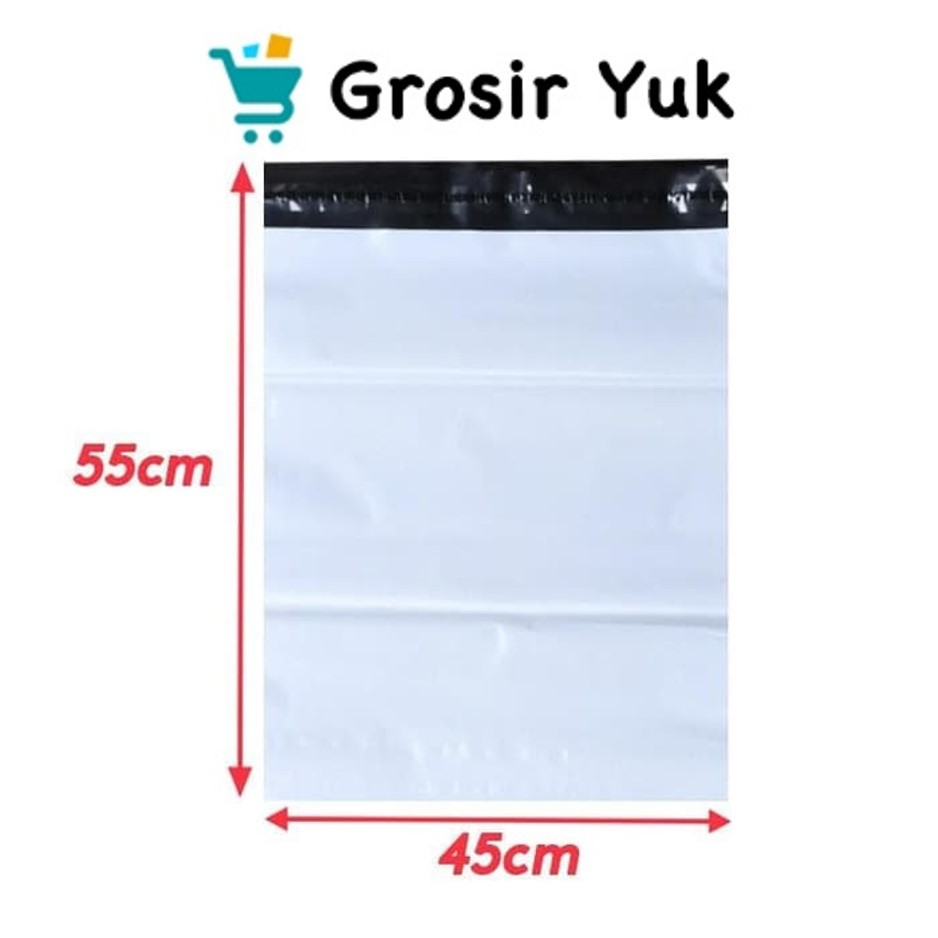 

Polymailer Plastik Packing 45x55 cm Putih Tebal (100pcs)