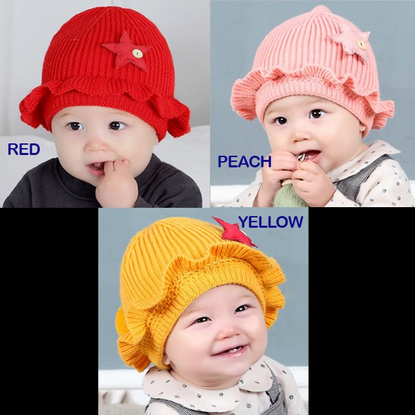 Topi Kupluk Knitted Baby