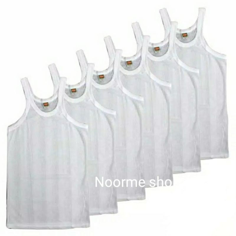 6 Pcs Kaos Dalam | Kaos Singlet Pria | Singlet Putih