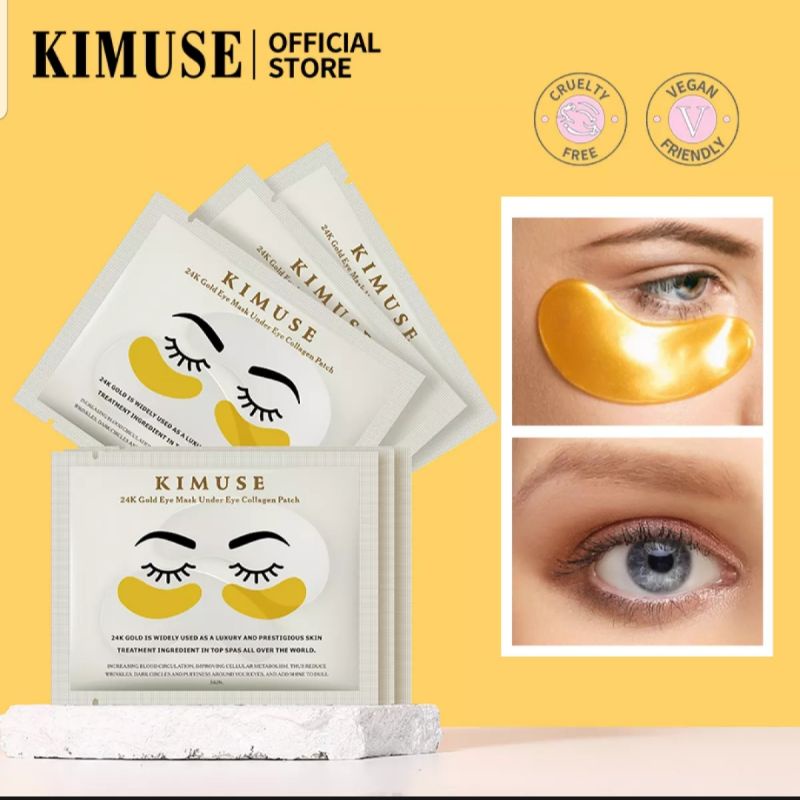 [COD &amp; READY STOCK] KIMUSE 24K GOLD UNDER EYE COLLAGEN | EYE MASK | EYE PATCH | MASKER MATA KOLAGEN