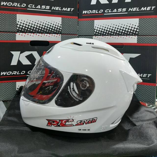 HELM KYT RC7 SOLID WHITE / KYT RC7 POLOS PUTIH