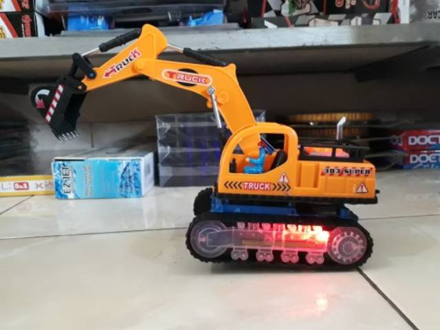 MAINAN EXCAVATOR BUMB &amp; GO - TRUCK BATRE ANAK EDUKATIF - EDUKASI