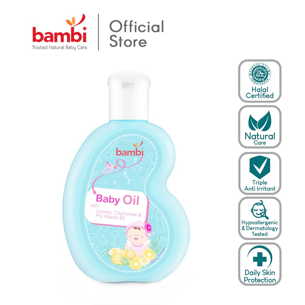 Bambi Baby Oil 100ml baby oil anak  4969