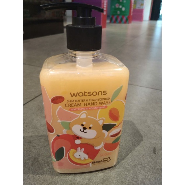 hand wash watson shea butter&peach scented 500ml