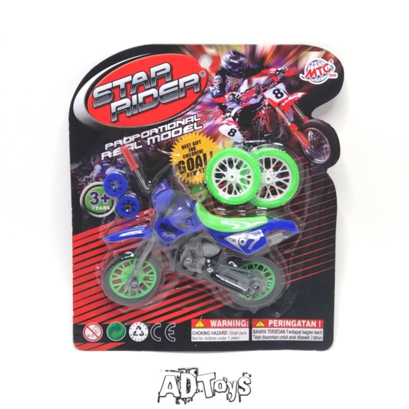 Mainan Motorcross Motor Trail Bahan Tipe X Trondol