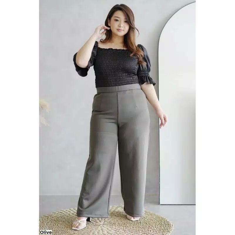 SUPER JUMBO PILIHAN ✅ | Warna Varin Cantik | Ukuran XL-3XL(bisa buat bumil) BB 55-85kg Tersedia ✔ | Celana Kulot Kasual Panjang Wanita | Shopee COD