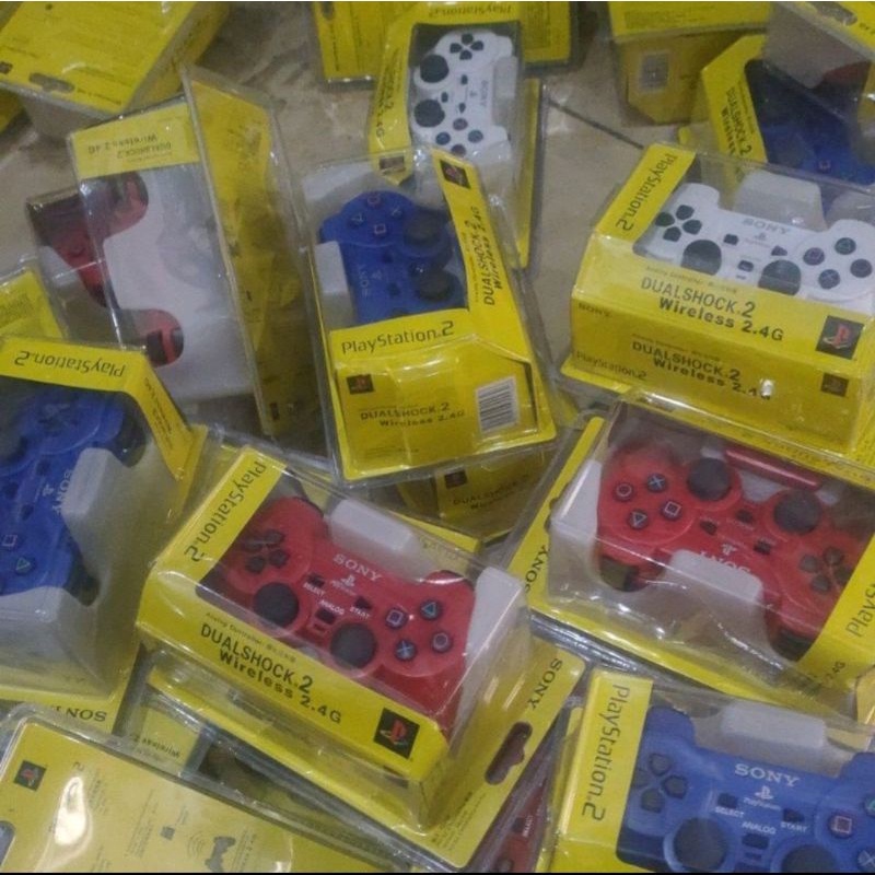 STIK PS2 WIRELESS  (STIK PS2 TANPA KABEL) Stik Stick Controller PS2 Wireless Ori Original Pabrik Hit