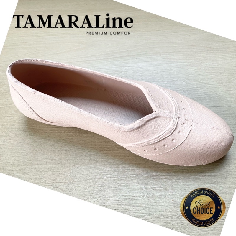 Sepatu Karet Wanita Suster Dewasa / Remaja - TAMARALINE 115 / Bahan Premium Lentur Empuk Ringan Kuat Anti Slip Anti Air / Model Casual Capung Balet Santai Rumah Kerja Outdoor Kamar Mandi  Murah Original