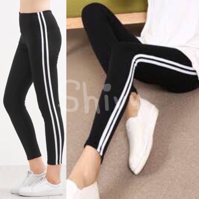 Legging Wanita Bludru Velvet Import Stripe List 2 Murah