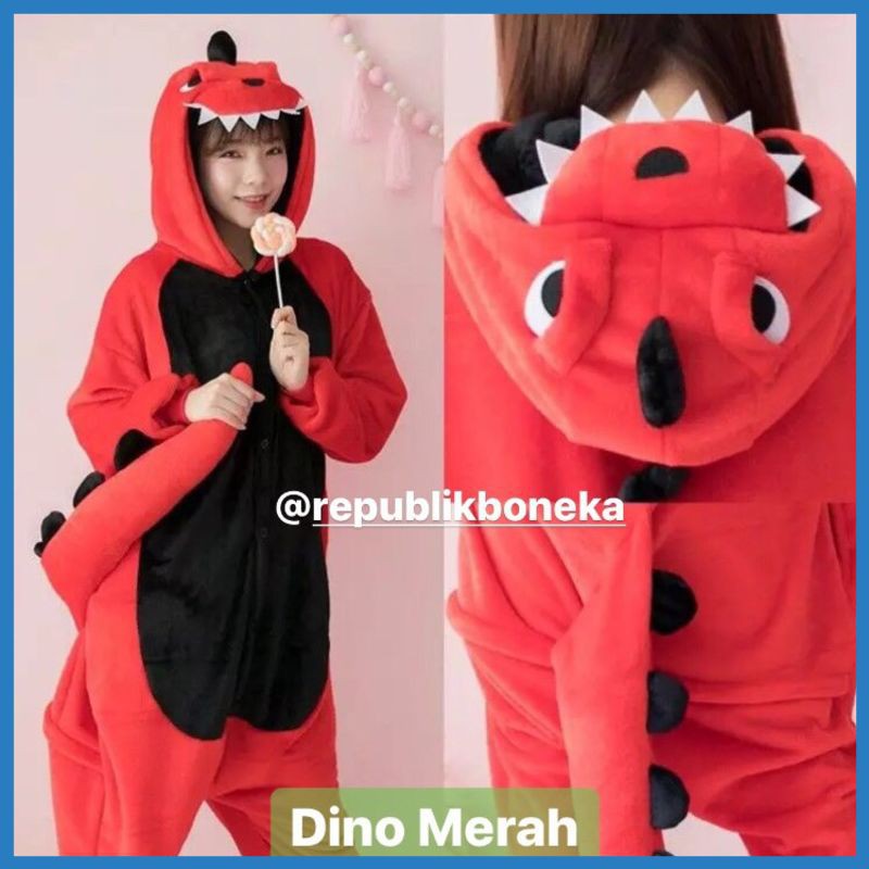 PAKAIAN BADUT LUCU UU KOSTUM DINOSAURUS HIJAU GREEN DINO KOSTUM