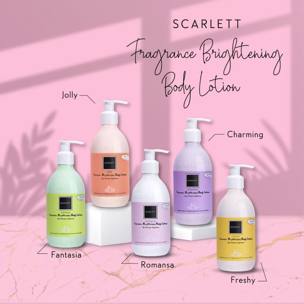 SCARLETT Whitening Body Lotion | Romansa Jolly Fantasia Charming Freshly