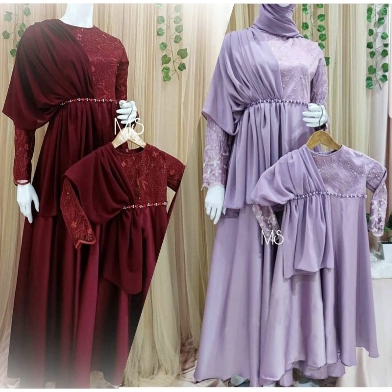 gamis ibu dan anak perempuan Couple - Baju Couple Ibu dan Anak Perempuan Couple - Gaun Couple Keluar