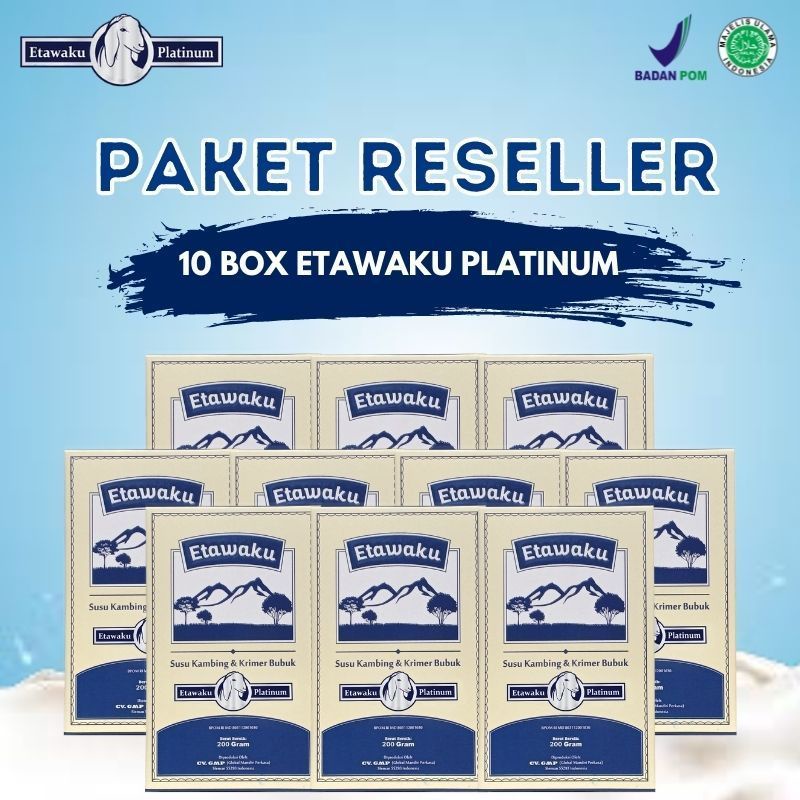 

Paket 10 Box Susu Kambing Etawaku Platinum - Susu Kambing dan Krimer Bubuk