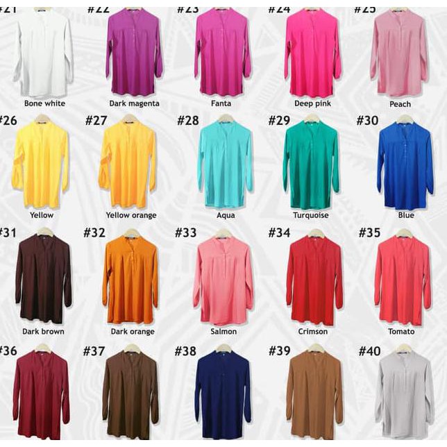 Blouse Polos Fathin Basic / Normal Size / Jumbo Size - Dark Green - Dark Green, M